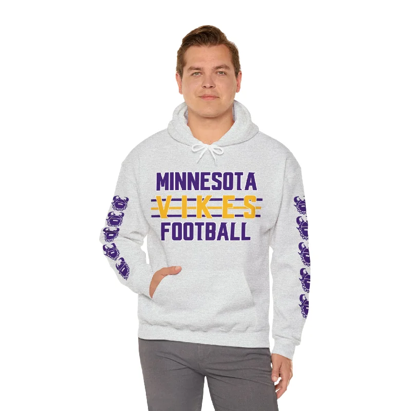 Unisex Heavy Blend™ Hooded Sweatshirt - Vikes Football + Game Day Helmet (Sleeves)