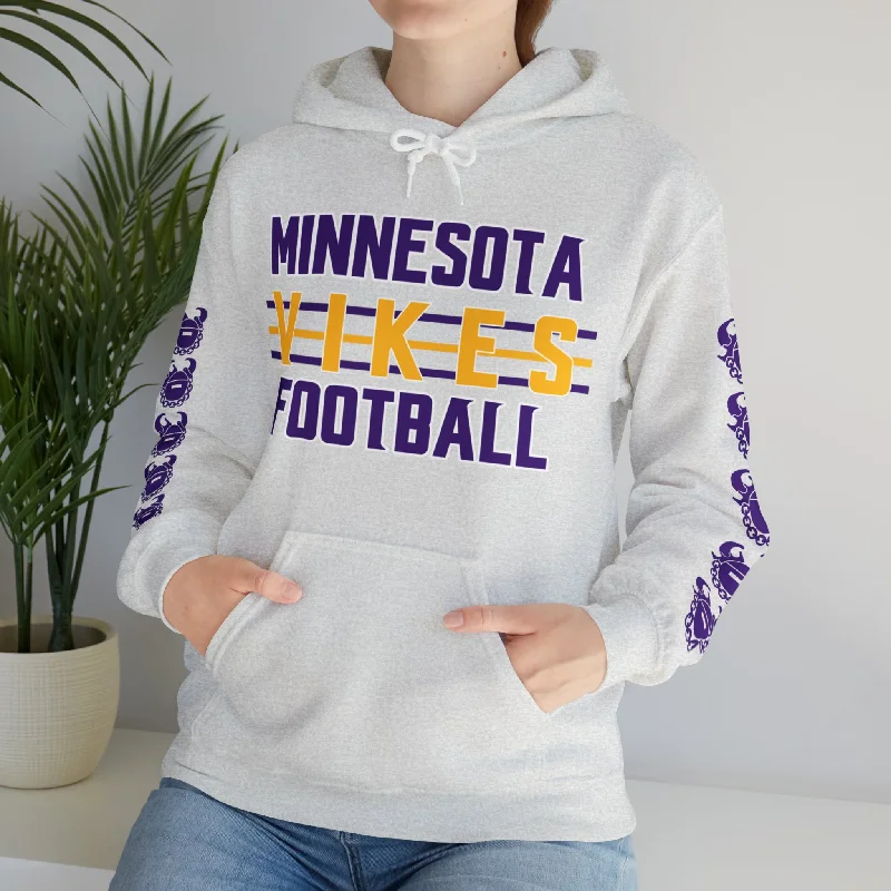 Unisex Heavy Blend™ Hooded Sweatshirt - Vikes Football + Game Day Helmet (Sleeves)