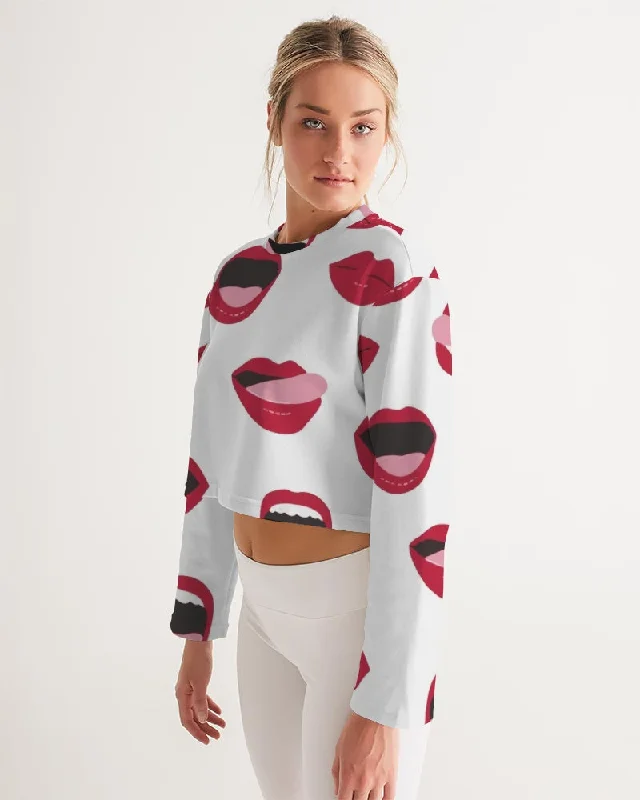 AKH Lips Women's Cropped Sweatshirt