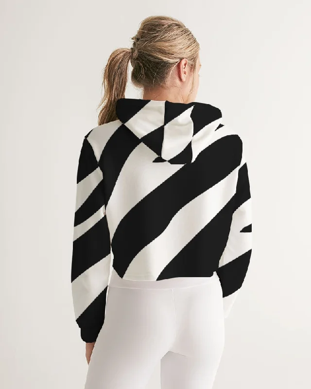 AKH Zebra Women's Cropped Hoodie