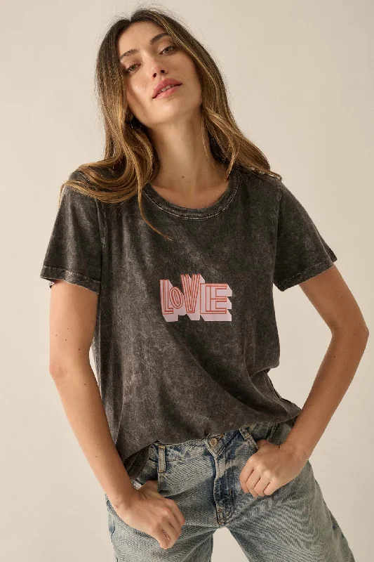 Modern Love Vintage-Wash Graphic Tee