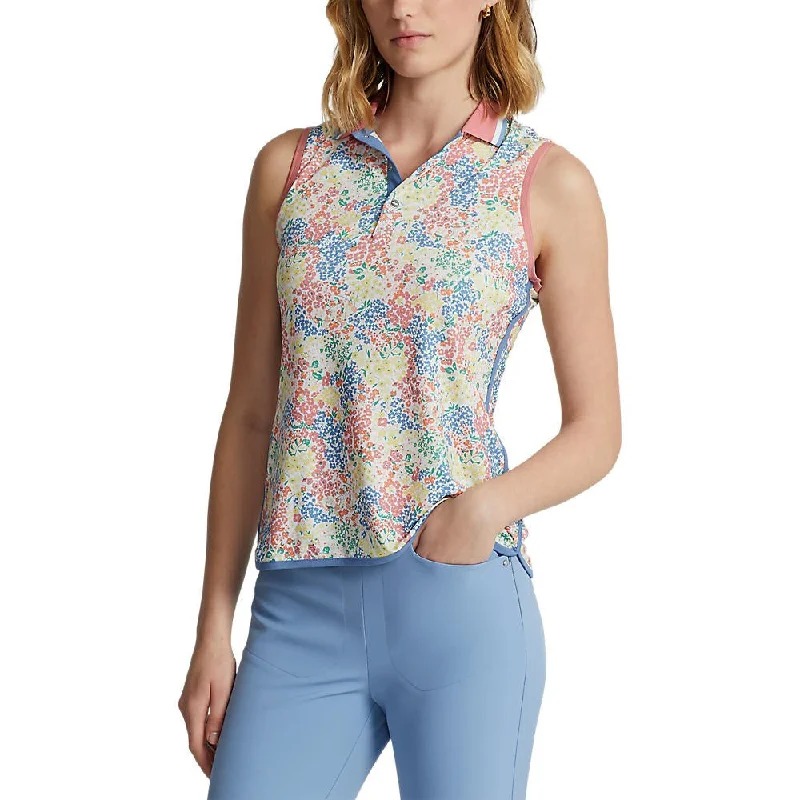 RLX Ralph Lauren Women's Printed Airflow Sleeveless Golf Shirt - Key West Petals