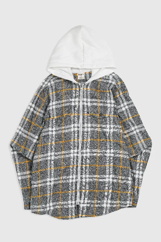 Unisex Rework Hooded Flannel - M