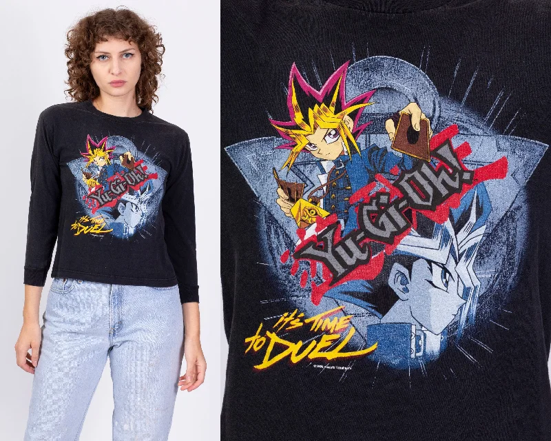 90s Yu-Gi-Oh ""It's Time To Duel"" Long Sleeve Tee - Petite Small