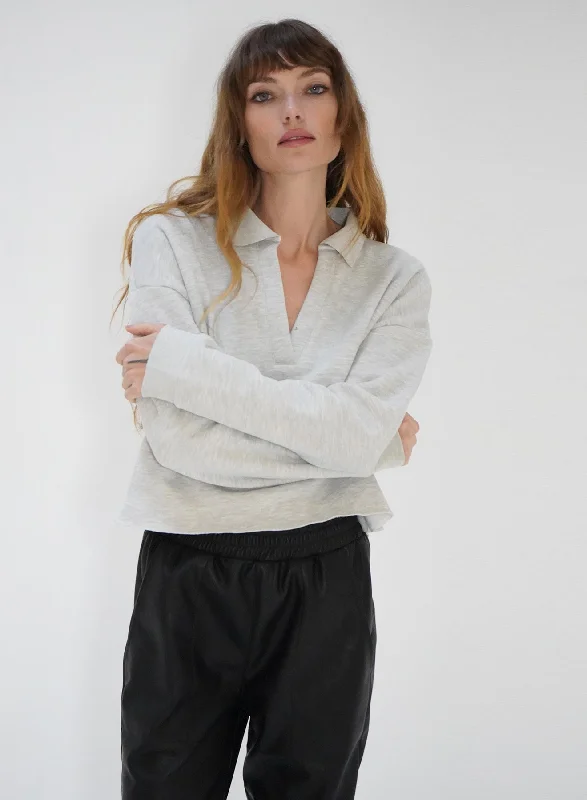 LNA Nicks Pullover Sweatshirt in Heather Grey