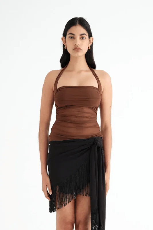 Gina Halter Top Chocolate