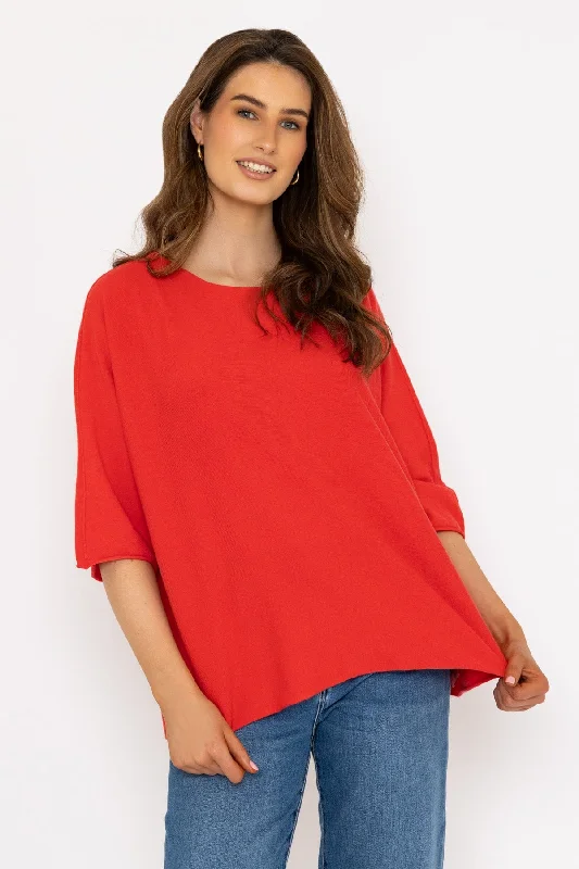 Coral Round Neck Knit Jumper