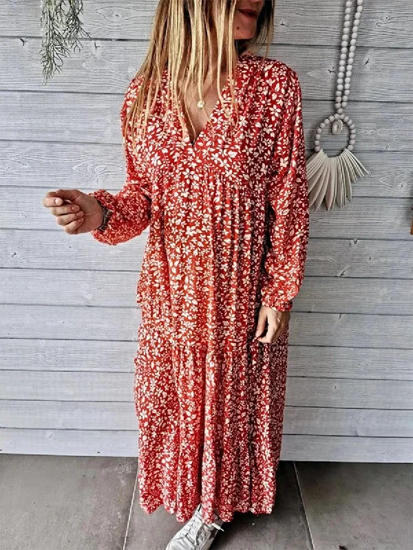 Casual Printed Long Dress