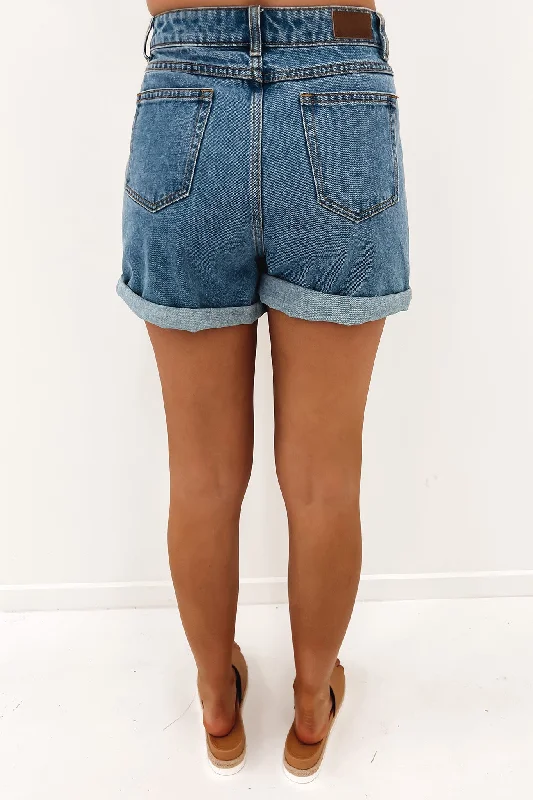 Cyprus High Denim Short Thread Blue