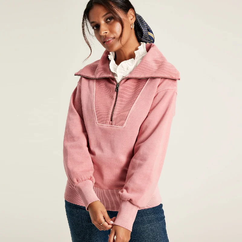 Joules Ladies Oversized Tia Zip Neck Sweatshirt