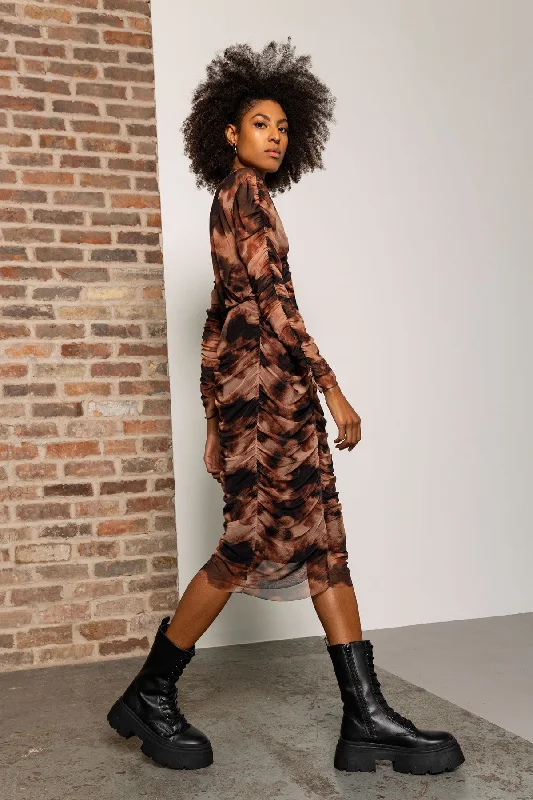 Kimora Skirt in Brown Print