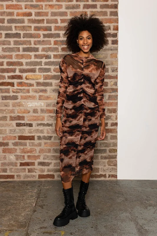 Kimora Skirt in Brown Print