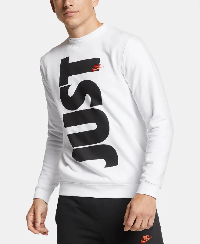 Nike Men's Sportswear Just Do It Crew Sweatshirt, White, XL