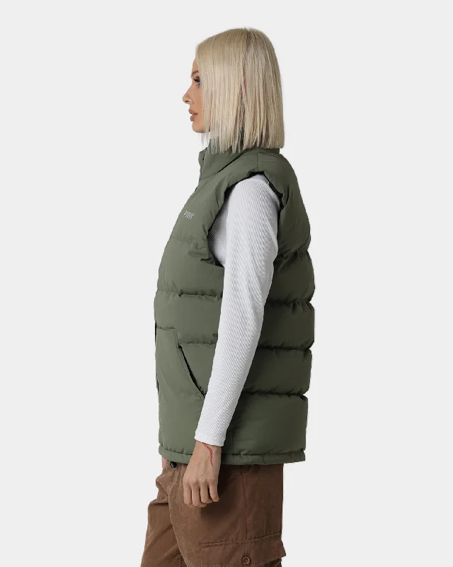 PYRA Sleeveless Puffa Vest Olive Green