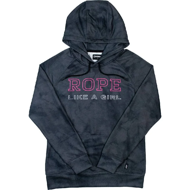 ""Rope Like A Girl"" Black Marble Hoody