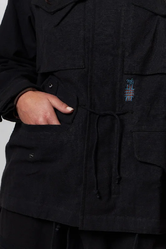 Peace Jacket Iron Black Slub