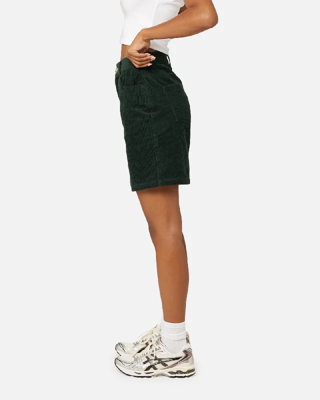 Stussy Women's Eden Corduroy Shorts Forest