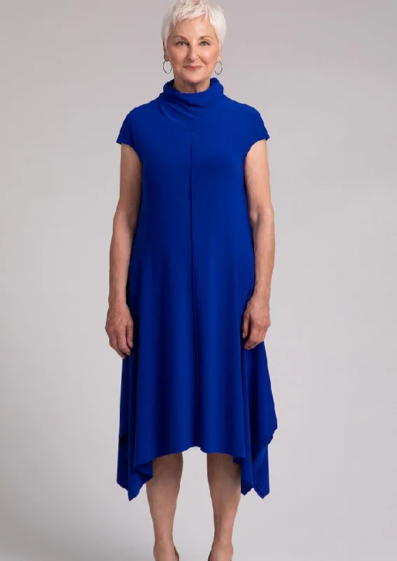 Sympli - Flounce Funnel Neck Dress