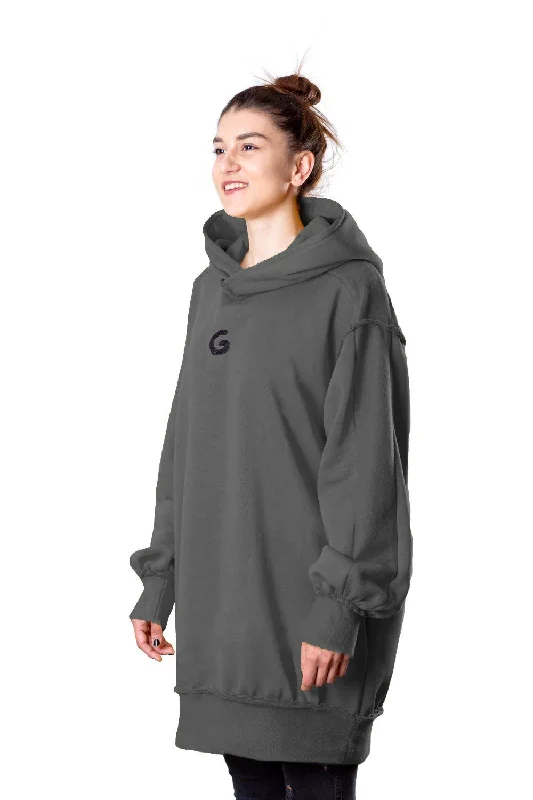 TheG Fresh Oversize Hoody Woman // washed gray