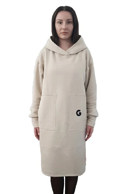 TheG Minimalist Longline Hoody // wheat