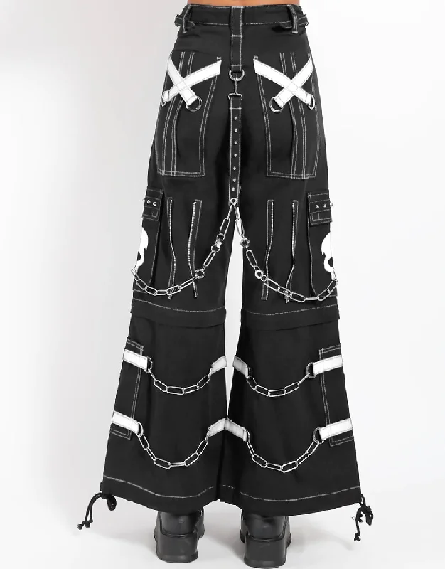 UNISEX Skull Zip Off Pants w/ White Details