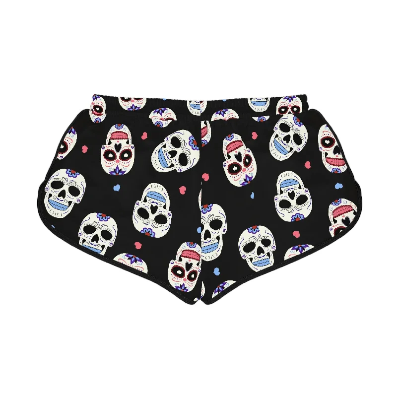 Women's Meican Sugar Skull Relaxed Shorts