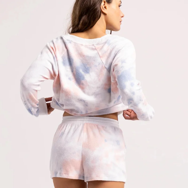 Z Supply Candy Skies Tie Dye Long Sleeve Top (Cloud Dancer)