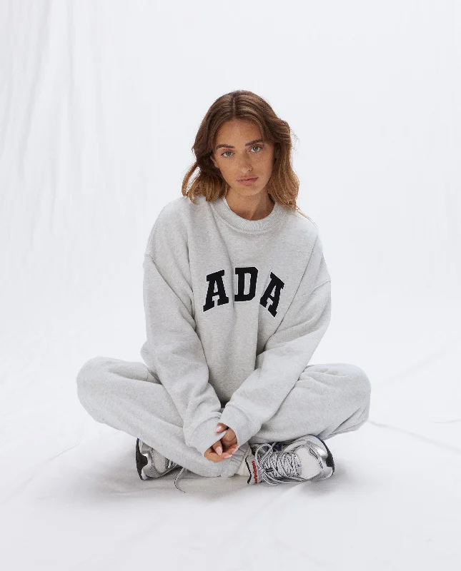 ADA Oversized Sweatshirt - Light Grey Melange