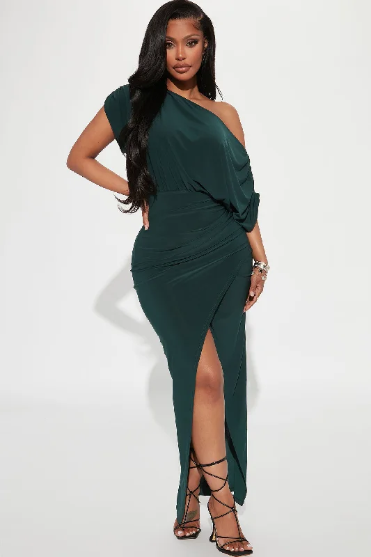 Alex Off Shoulder Maxi Dress - Hunter