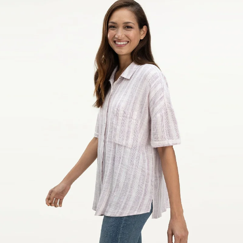 Blanche Shirt (Orchid Stripe)