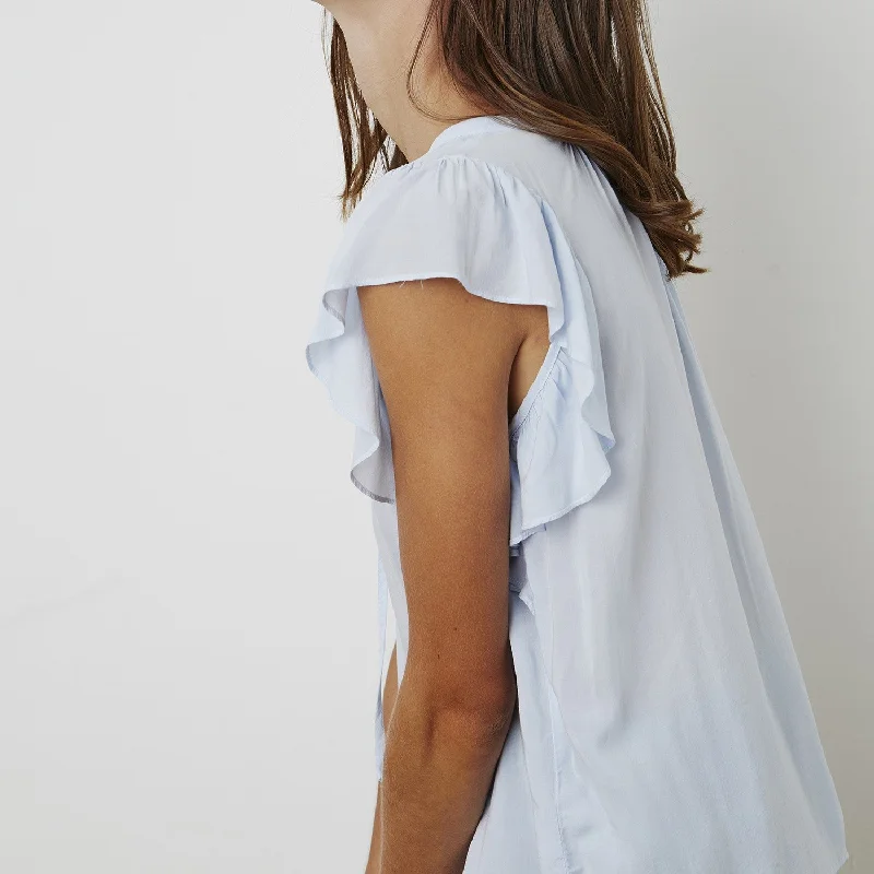 Eavan Ruffle Blouse (Glacie)