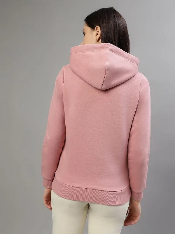 Gant Women Embroidered Hooded Full Sleeves Sweatshirt