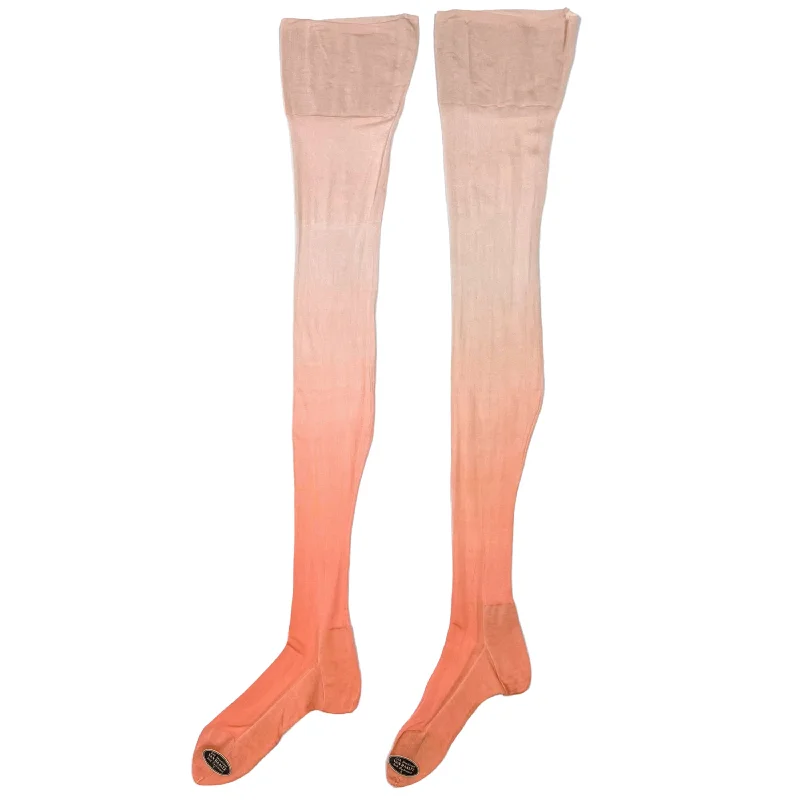 NWT 1920s Silk Stockings Ombre Peach Pink Van Raalte 9