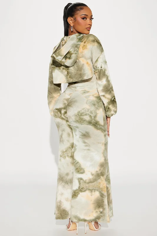 Olivia Tie Dye Maxi Dress - Olive