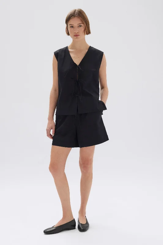 Ollie Poplin Tie Top