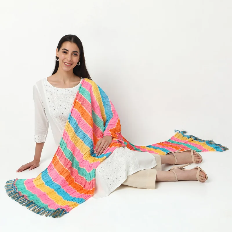 Polyester Striped Dupatta