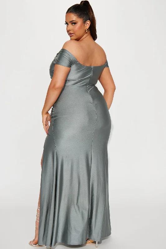 Romantic Nights Maxi Dress - Silver