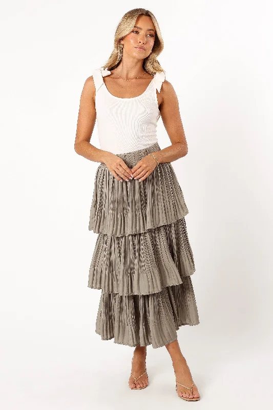 Rylan Maxi Skirt - Dusty Sage