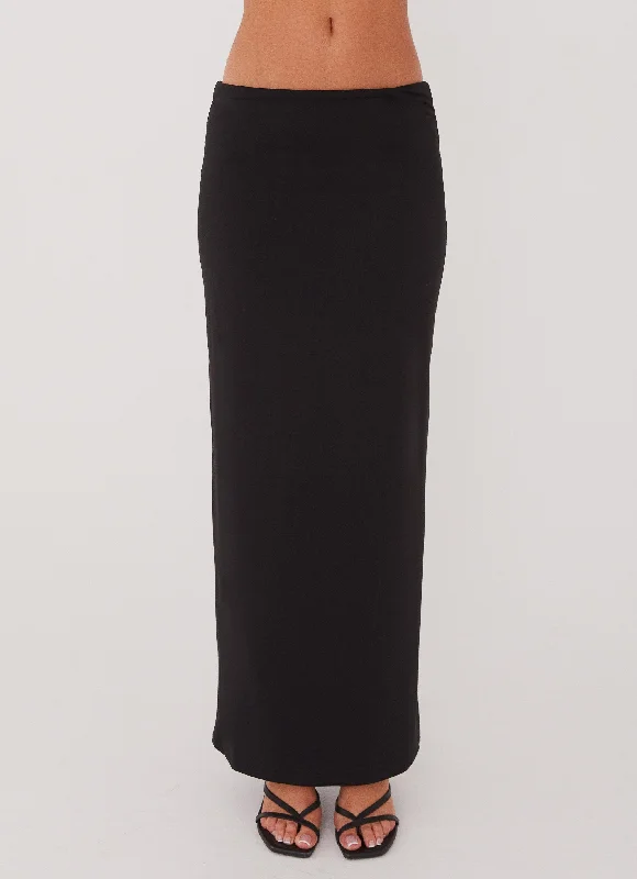 Solace Soul Maxi Skirt - Black