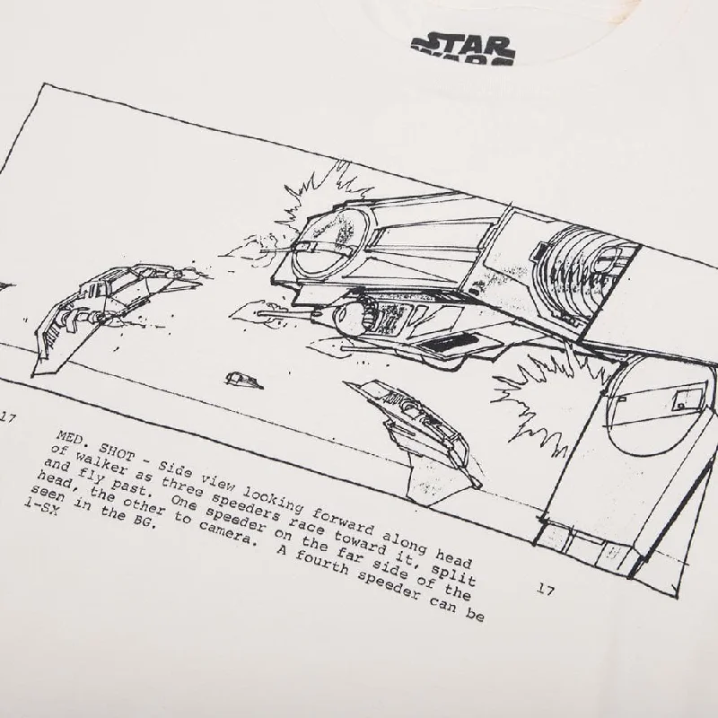 Star Wars Imperial Walker Storyboard Shot Natural Tee