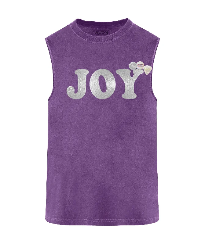 Tee shirt biker purple ""JOY ARGENT SS24""