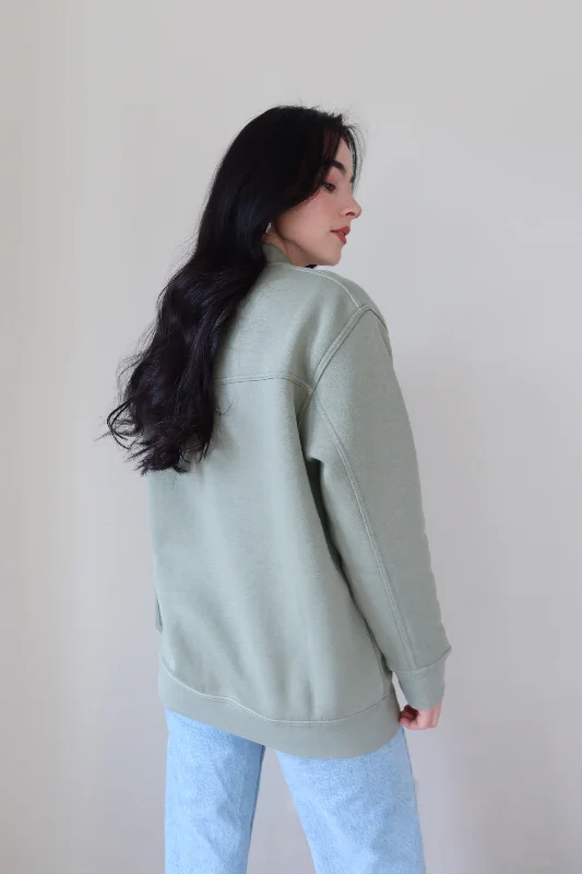 ""The Marian"" - Boyfriend Fit Cardigan (Pistachio)