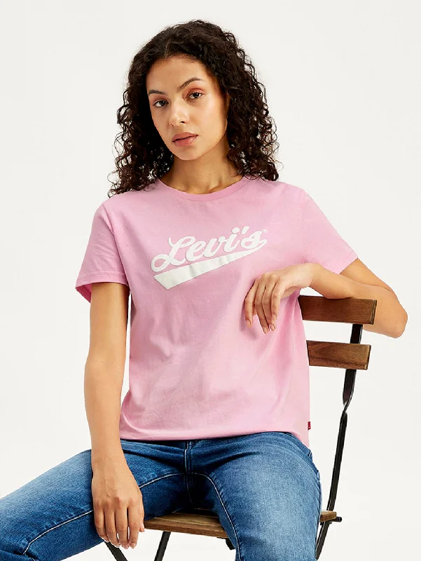 Women's Brand Logo Regular Fit T-Shirt