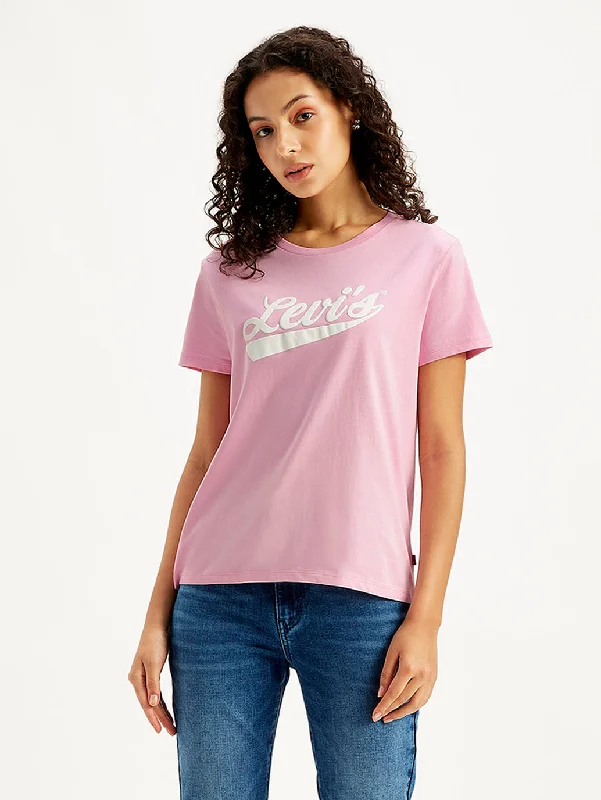 Women's Brand Logo Regular Fit T-Shirt